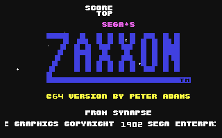 Zaxxon v1 Title Screen